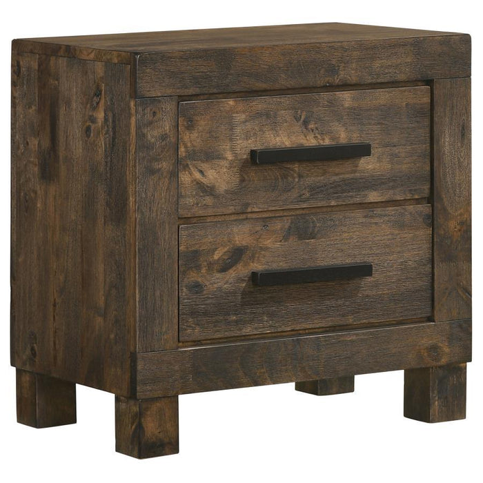 Woodmont Collection - Woodmont 2-drawer Nightstand Rustic Golden Brown