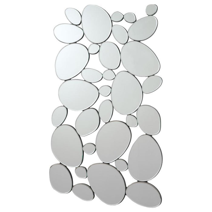 Pebble-shaped Decorative Mirror Silver