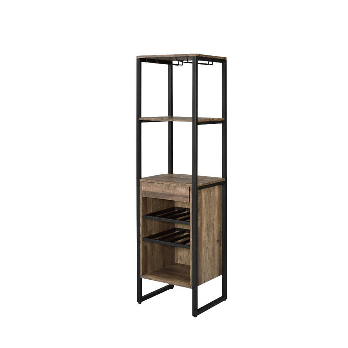 Narik - Wine Cabinet - Weathered Oak