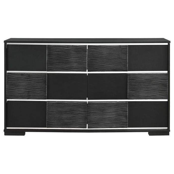 Blacktoft Collection - Blacktoft 6-drawer Dresser Black