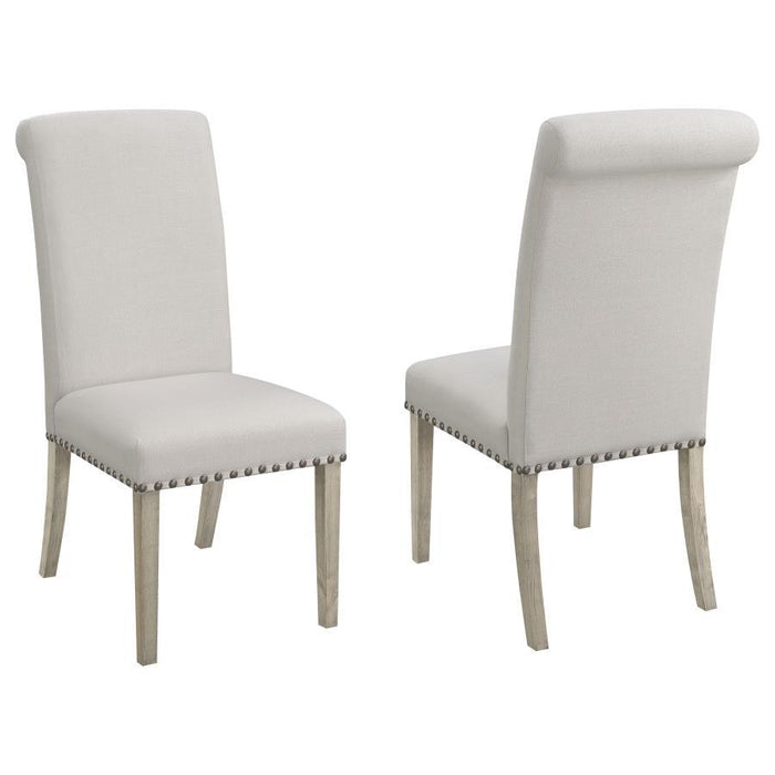 Beige - Upholstered Side Chairs Rustic Smoke And Grey (Set of 2)