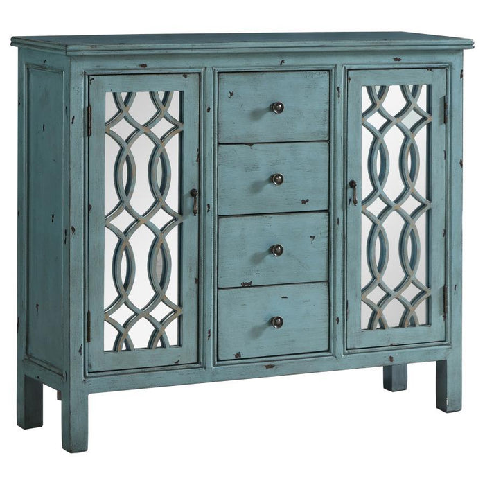 4-drawer Accent Cabinet Antique Blue