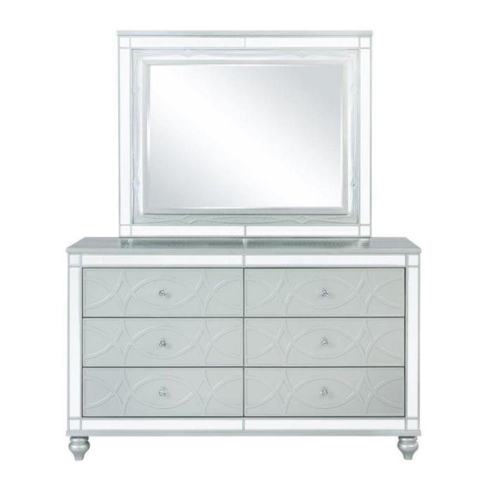 Gunnison Collection - Gunnison 6-drawer Dresser Silver Metallic