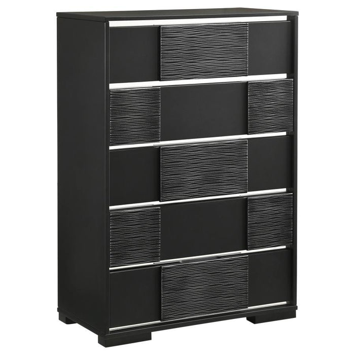 Blacktoft Collection - Blacktoft 5-drawer Chest Black