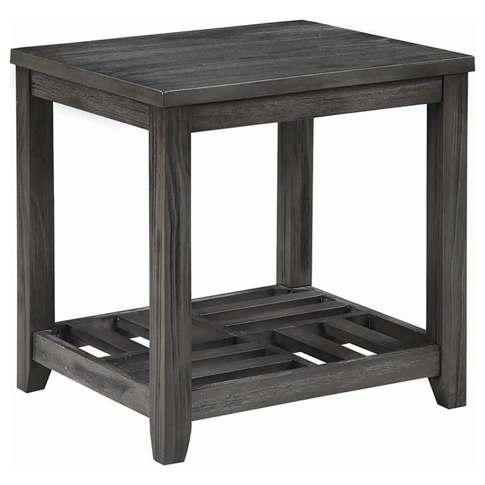 1-shelf Rectangular End Table Grey