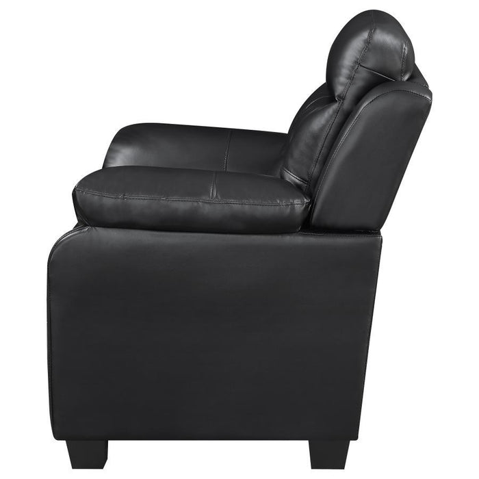 Black - Finley Tufted Upholstered Chair Black