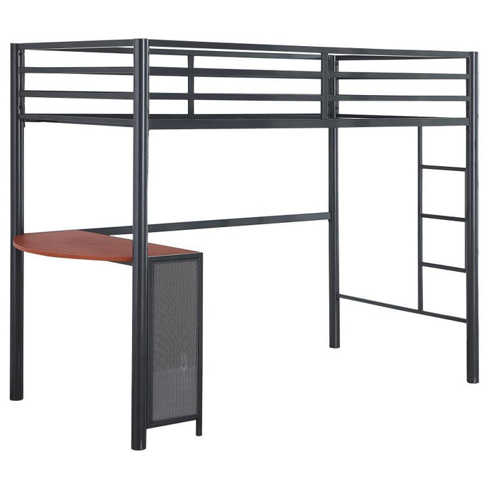 Fisher Workstation Loft Bed - Fisher Twin Workstation Loft Bed Gunmetal