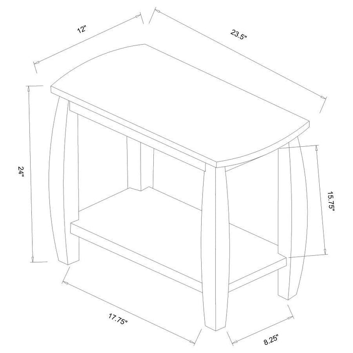 1-shelf Chairside Table Cappuccino