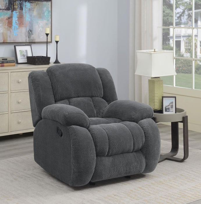 Weissman Motion Collection - Charcoal - Weissman Upholstered Glider Recliner Charcoal