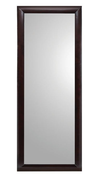 Phoenix Collection - Rectangular Standing Floor Mirror Black