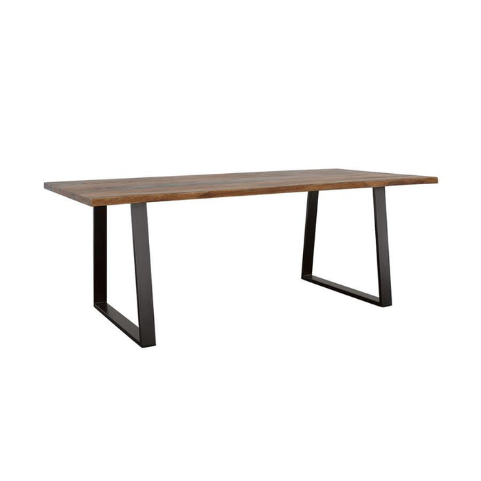 Ditman Live Edge Dining Table Grey Sheessam And Black