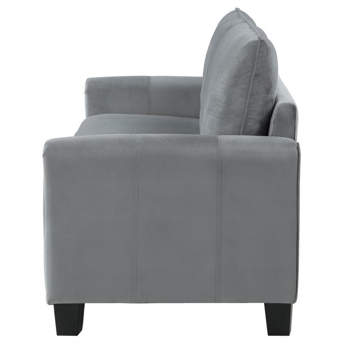 Davis - Upholstered Rolled Arm Sofa - Grey