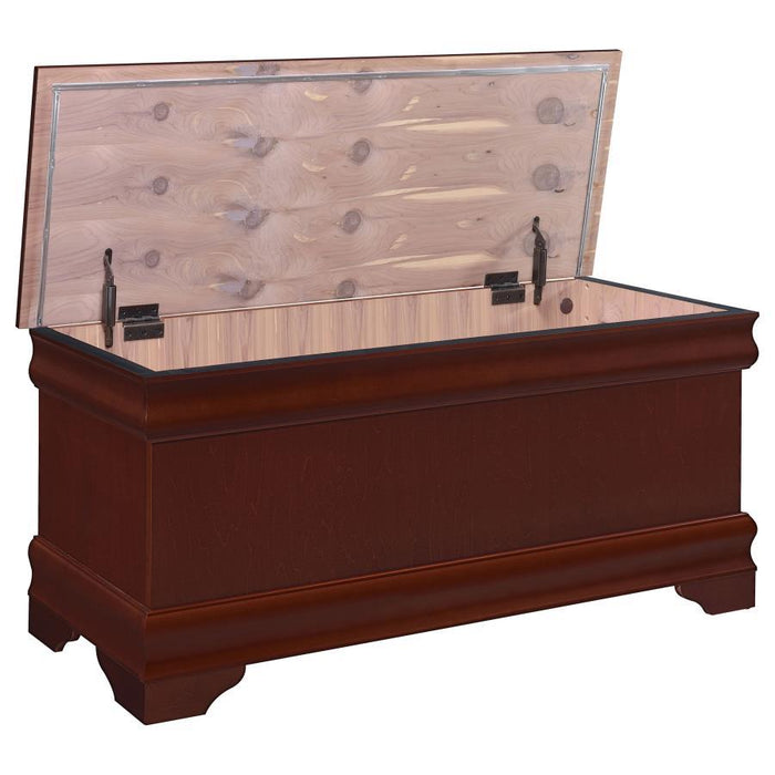 Louis Philippe - Rectangular Cedar Chest Warm Brown