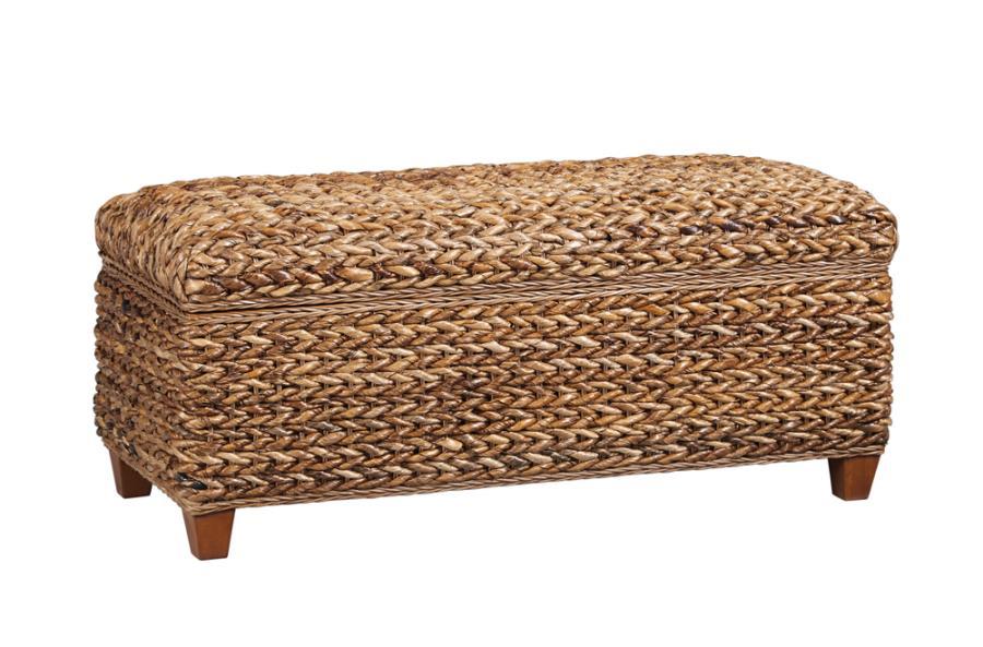 Laughton Collection - Laughton Hand-woven Storage Trunk Amber