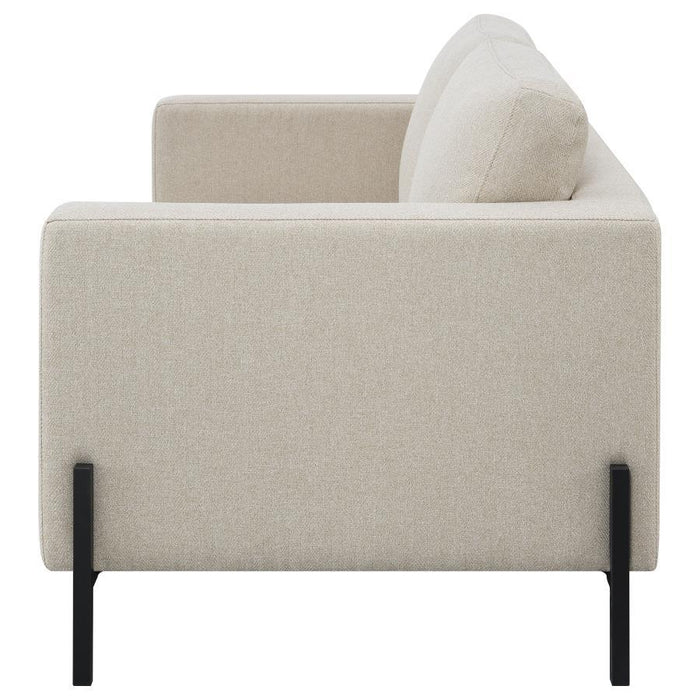 Tilly - Upholstered Track Arms Loveseat - Oatmeal