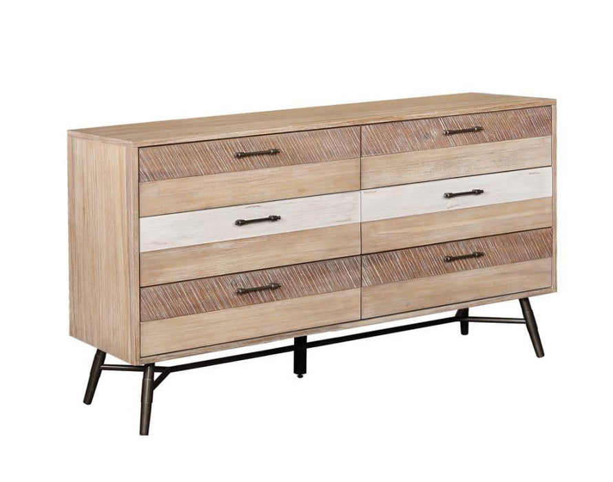 Marlow Collection - Marlow 6-drawer Dresser Rough Sawn Multi